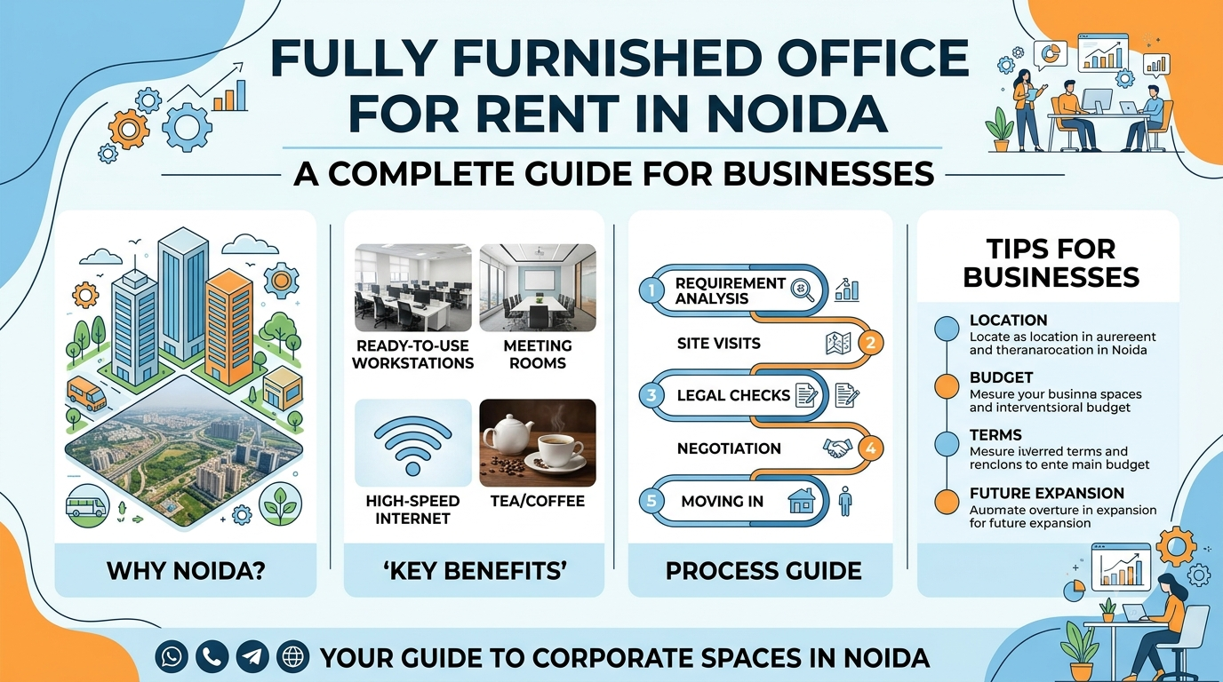Fully Furnished Office for Rent in Noida: A Complete Guide for Businesses