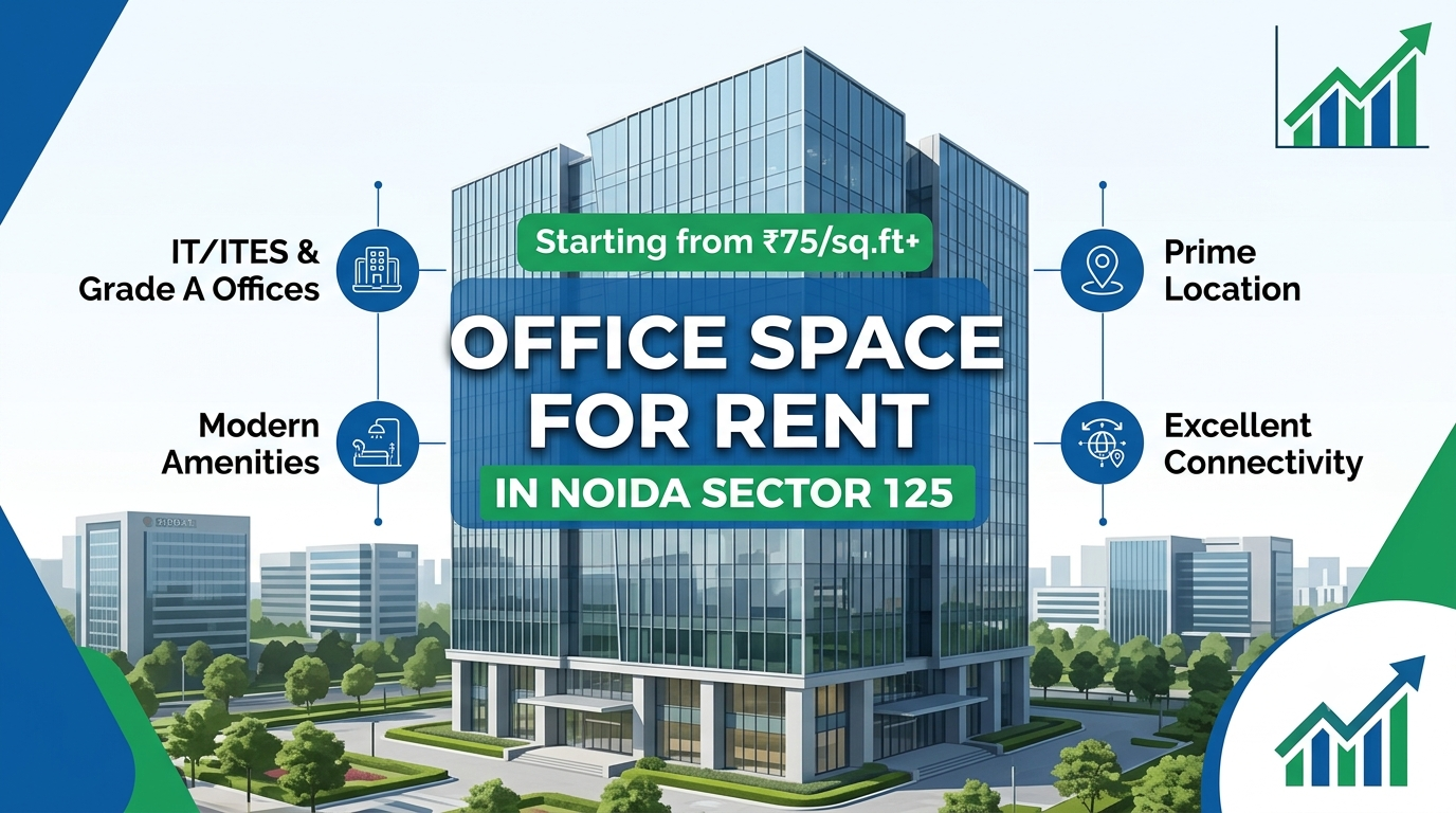 Office Space for Rent in Noida Sector 125 (₹75/sq.ft+) | IT/ITES & Grade A Offices