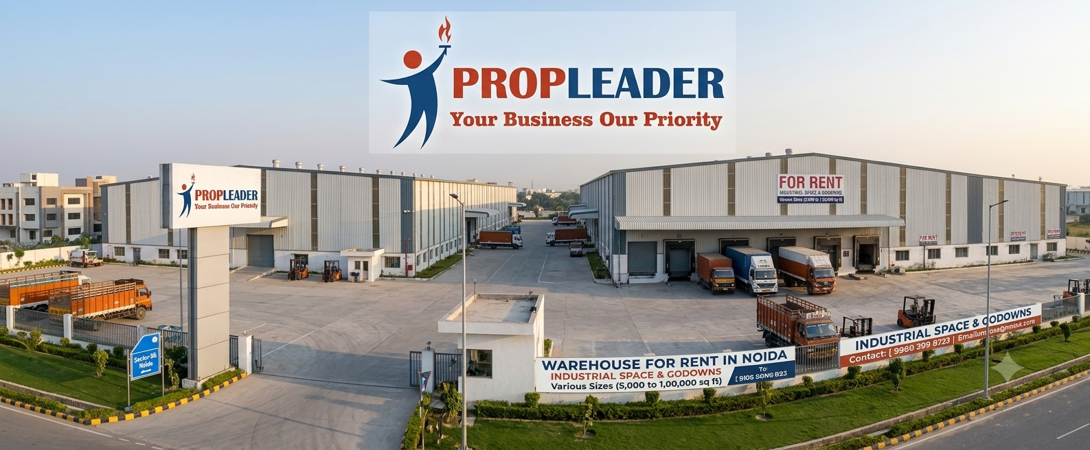 Warehouse for Rent in Noida (₹8/sq.ft+) | Industrial Space & Godowns