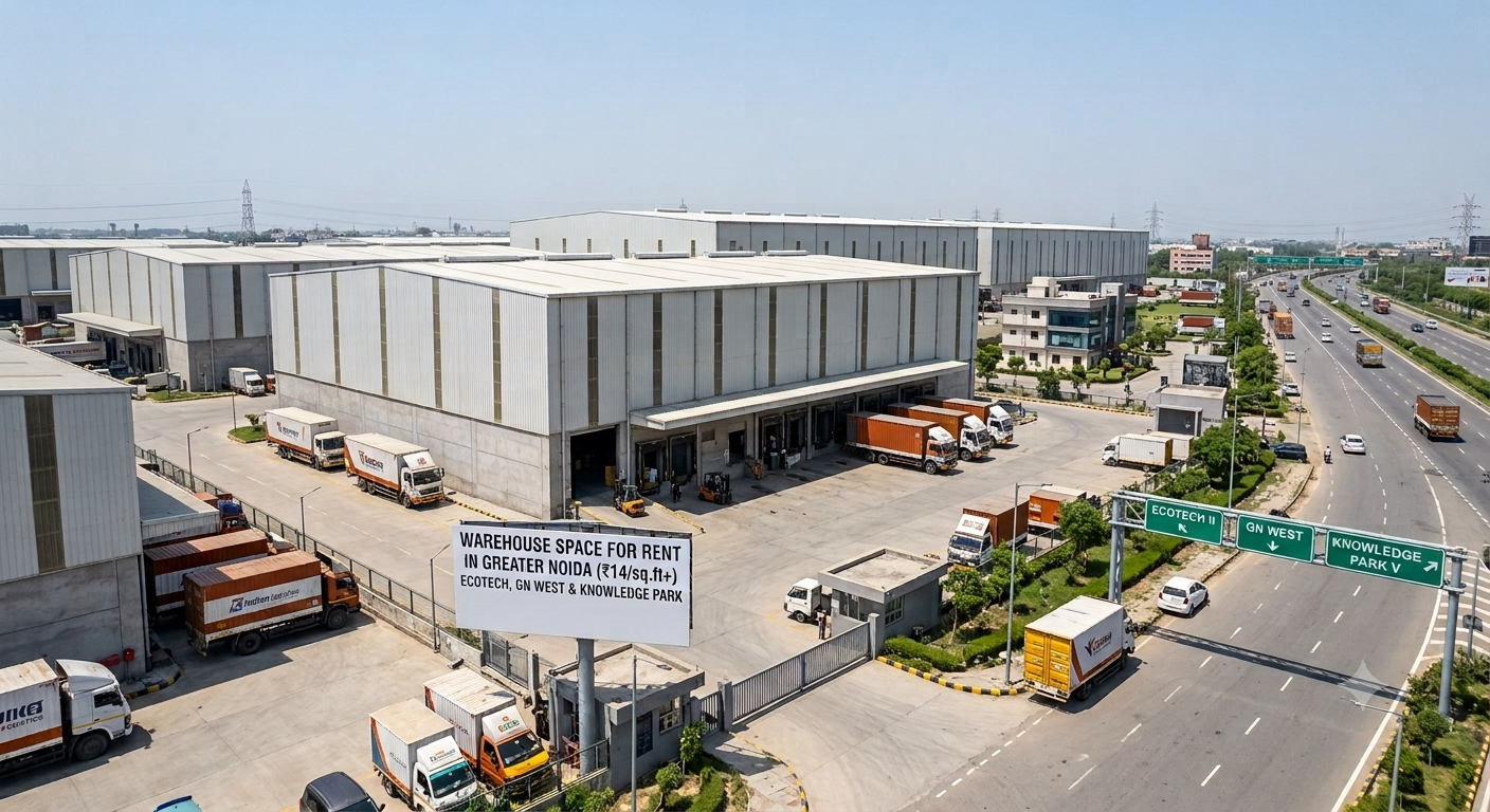 Warehouse Space for Rent in Greater Noida (₹14/sq.ft+) | Ecotech, GN West & Knowledge Park